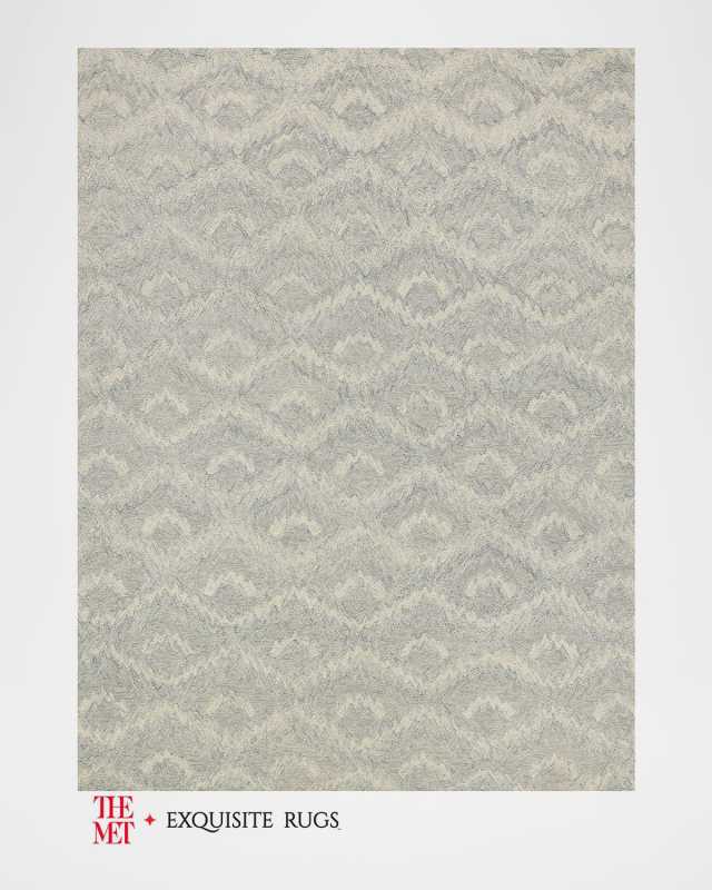 Bargello Hand-Tufted Gray Rug, 8' x 10'